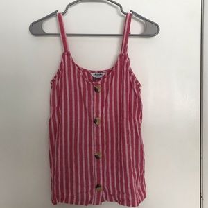 Arizona Jean Co. Red and White Striped Tank Top